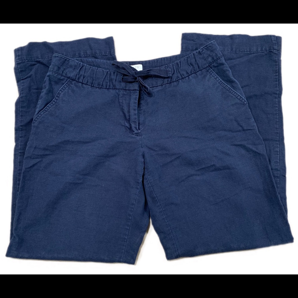 J crew Navy linen pants